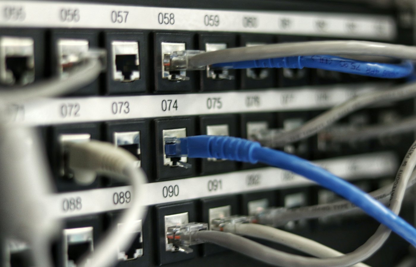 Network switch with patched cables